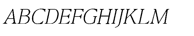Confirm Serif Variable Light Italic Font UPPERCASE