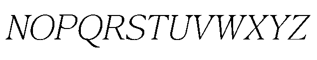 Confirm Serif Variable Light Italic Font UPPERCASE
