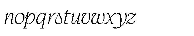 Confirm Serif Variable Light Italic Font LOWERCASE