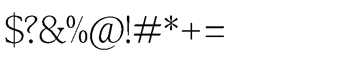 Confirm Serif Variable Light Font OTHER CHARS