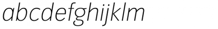 Congress Sans Std ExtraLight Italic Font LOWERCASE