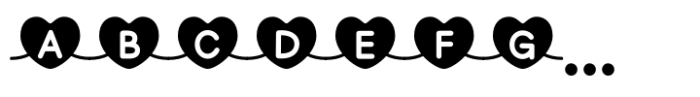 Connected Hearts Font UPPERCASE