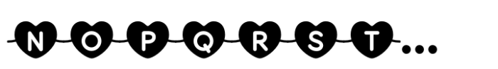 Connected Hearts Font LOWERCASE