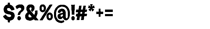 Consina Black Condensed Font OTHER CHARS