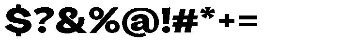 Consina Black Expanded Font OTHER CHARS