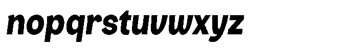 Consina Black Italic Condensed Font LOWERCASE