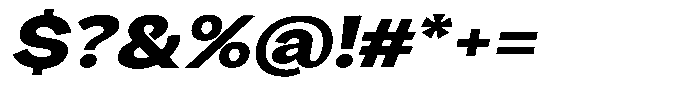 Consina Black Italic Expanded Font OTHER CHARS