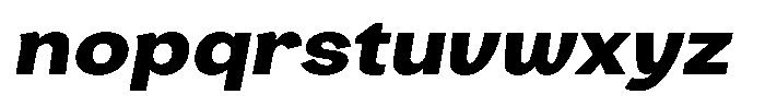 Consina Black Italic Expanded Font LOWERCASE