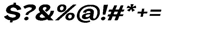Consina Bold Italic Expanded Font OTHER CHARS