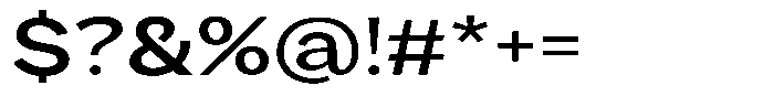 Consina Expanded Font OTHER CHARS
