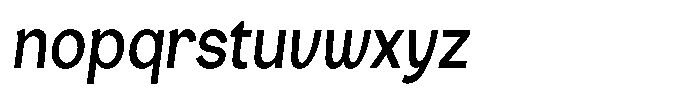 Consina Italic Condensed Font LOWERCASE