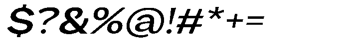 Consina Italic Expanded Font OTHER CHARS