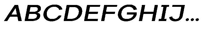 Consina Italic Expanded Font UPPERCASE