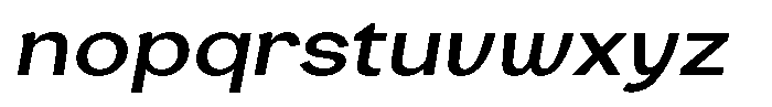Consina Italic Expanded Font LOWERCASE