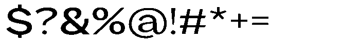 Consina Light Expanded Font OTHER CHARS