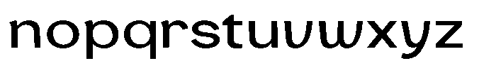 Consina Light Expanded Font LOWERCASE