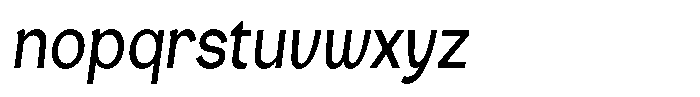 Consina Light Italic Condensed Font LOWERCASE