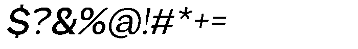Consina Light Italic Font OTHER CHARS