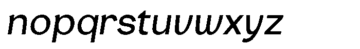 Consina Light Italic Font LOWERCASE