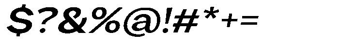 Consina Medium Italic Expanded Font OTHER CHARS