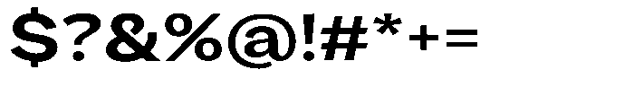 Consina Semi Bold Expanded Font OTHER CHARS