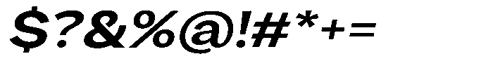 Consina Semi Bold Italic Expanded Font OTHER CHARS