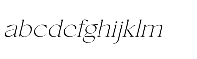 Conso Serif Thin Italic Font LOWERCASE