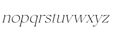 Conso Serif Thin Italic Font LOWERCASE