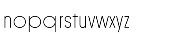 Constroke Thin 100 Condensed Font LOWERCASE