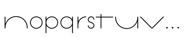 Constroke Thin 100 Ultra Expanded Font LOWERCASE