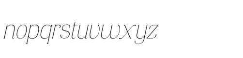 Consumer Type Thin Italic Font LOWERCASE