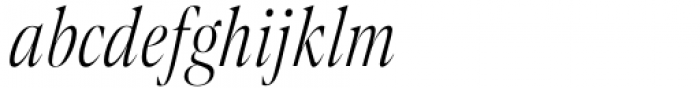 Contane Condensed Extralight Italic Font LOWERCASE