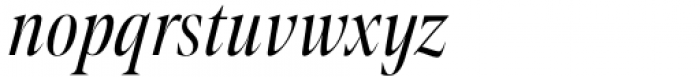 Contane Condensed Italic Font LOWERCASE