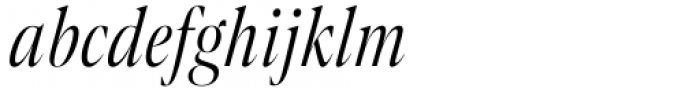 Contane Condensed Light Italic Font LOWERCASE