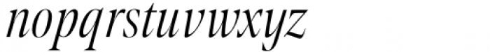 Contane Condensed Light Italic Font LOWERCASE