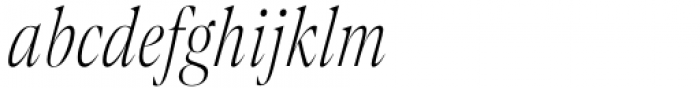 Contane Condensed Thin Italic Font LOWERCASE