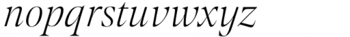 Contane Extralight Italic Font LOWERCASE