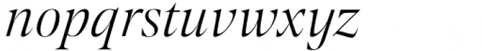 Contane Light Italic Font LOWERCASE