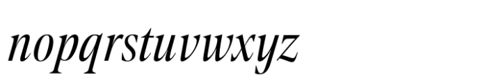 Contane Text Cnd Italic Font LOWERCASE
