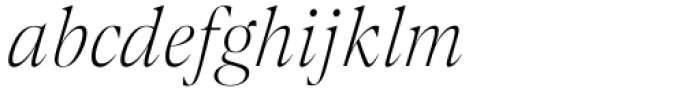 Contane Thin Italic Font LOWERCASE