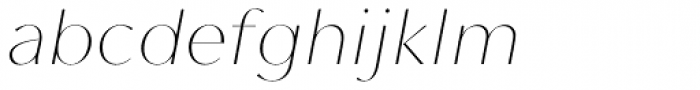 Contax Sans 26 UltraThin Italic Font LOWERCASE