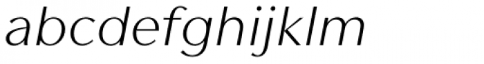 Contax Sans 46 Light Italic Font LOWERCASE
