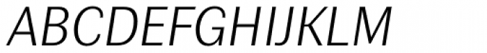 Contemporary Sans Extralight Italic Font UPPERCASE