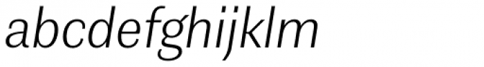 Contemporary Sans Extralight Italic Font LOWERCASE