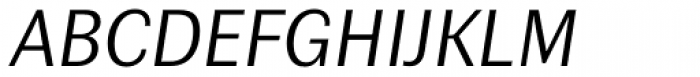 Contemporary Sans Light Italic Font UPPERCASE