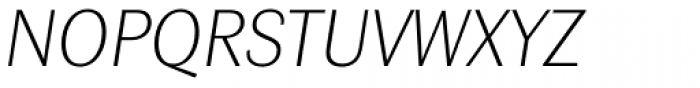 Contemporary Sans Ultralight Italic Font UPPERCASE