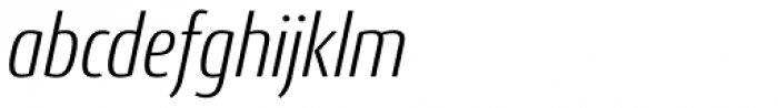 Conto Condensed Light Italic Font LOWERCASE