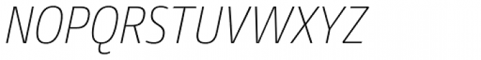 Conto Narrow Thin Italic Font UPPERCASE