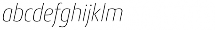 Conto Narrow Thin Italic Font LOWERCASE