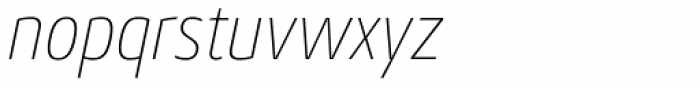 Conto Narrow Thin Italic Font LOWERCASE
